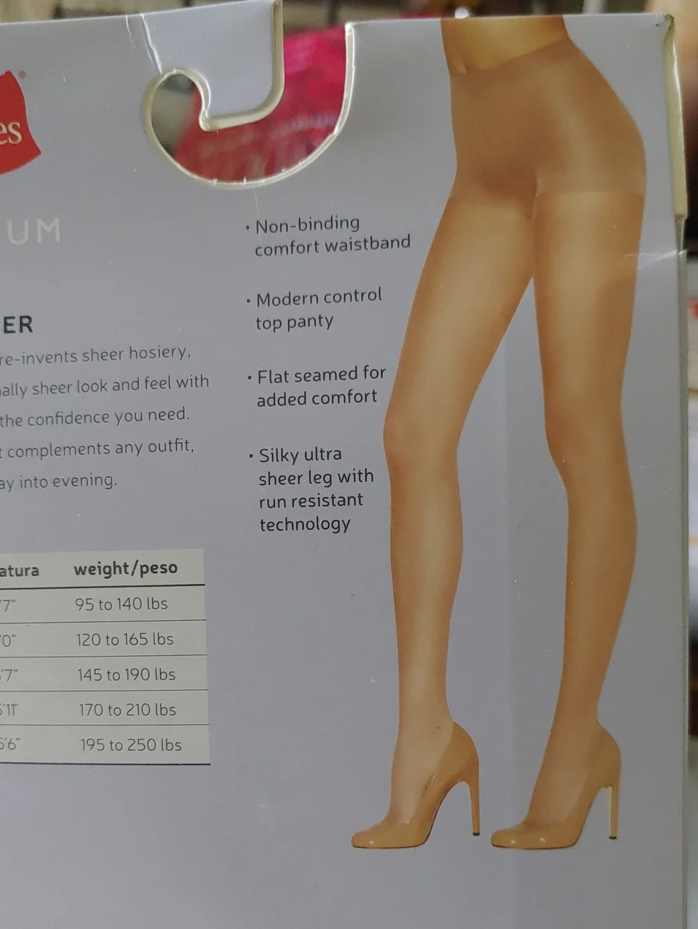 NWT Hanes Small Nude Two Pair Ultra Sheer Pantyhose